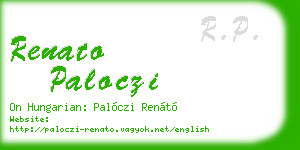 renato paloczi business card