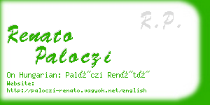 renato paloczi business card